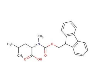 Fmoc-N-Me-Leu-OH (CAS 103478-62-2) - chemical structure image