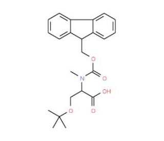 Fmoc-N-methyl-O-tert-butyl-L-serine (CAS 197632-77-2) - chemical structure image