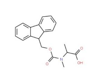 Fmoc-Nalpha-methyl-D-alanine (CAS 138774-92-2) - chemical structure image