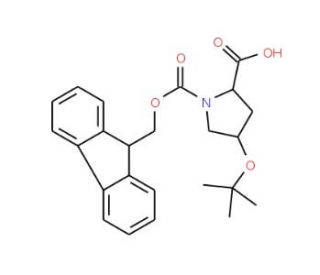 Fmoc-O-tert-butyl-D-4-hydroxyproline (CAS 464193-92-8) - chemical structure image