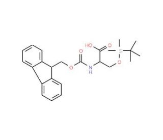 Fmoc-O-tert-butyldimethylsilyl-L-serine (CAS 146346-81-8) - chemical structure image