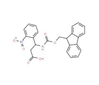 Fmoc-(R)-3-amino-3-(2-nitrophenyl)propionic acid (CAS 517905-93-0) - chemical structure image