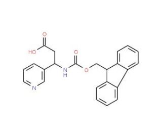 Fmoc-(R)-3-amino-3-(3-pyridyl)propionic acid (CAS 511272-43-8) - chemical structure image