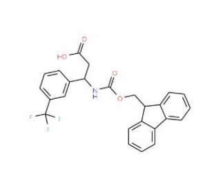 Fmoc-(R)-3-amino-3-(3-trifluoromethylphenyl)propionic acid (CAS 517905-87-2) - chemical structure image
