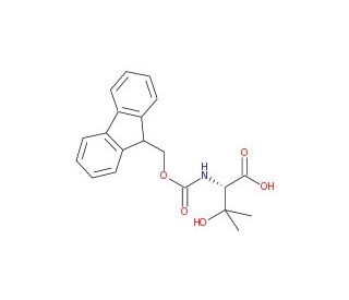 Fmoc-(S)-2-amino-3-hydroxy-3-methylbutanoic acid - chemical structure image