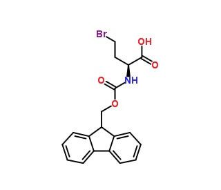 Fmoc-(S)-2-amino-4-bromobutyric acid (CAS 172169-88-9) - chemical structure image