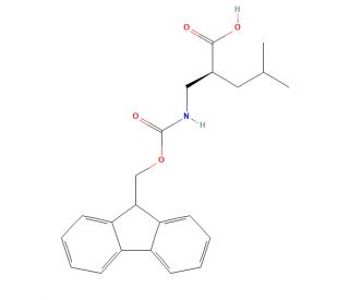 Fmoc-(S)-2-(aminomethyl)-4-methylpentanoic acid - chemical structure image