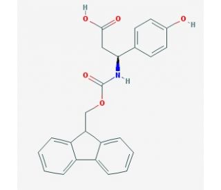 Fmoc-(S)-3-amino-3-(4-hydroxyphenyl)propionic acid (CAS 501015-33-4) - chemical structure image