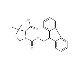 Fmoc-(S)-5,5-dimethyl-1,3-thiazolidine-4-carboxylic acid (CAS 141636-66-0) - chemical structure image