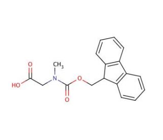 Fmoc-Sar-OH (CAS 77128-70-2) - chemical structure image