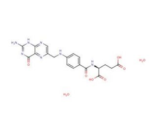 Folic acid dihydrate (CAS 75708-92-8) - chemical structure image