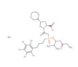 Fosinopril-phenyl-d5 Sodium Salt - chemical structure image