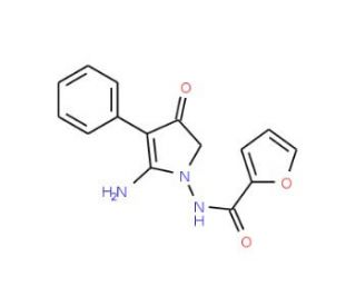 Furan-2-carboxylic acid (5-amino-3-oxo-4-phenyl-2,3-dihydro-pyrrol-1-yl)-amide - chemical structure image