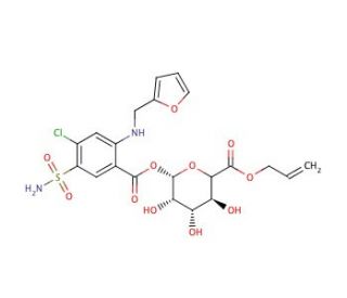 Furosemide Acyl-&beta;-D-glucuronide Allyl Ester - chemical structure image