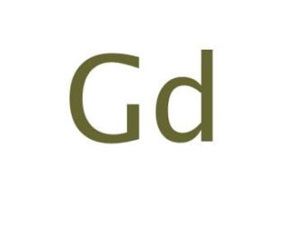 Gadolinium (CAS 7440-54-2) - chemical structure image