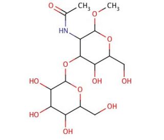 Gal1-β-3GlcNAc1-β-OMe (CAS 100836-88-2) - chemical structure image