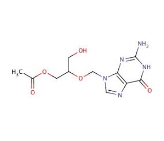 Ganciclovir Mono-O-acetate (CAS 88110-89-8) - chemical structure image