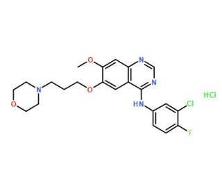 Gefitinib hydrochloride salt (CAS 184475-55-6) - chemical structure image