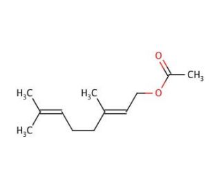 Geranyl acetate (CAS 105-87-3) - chemical structure image