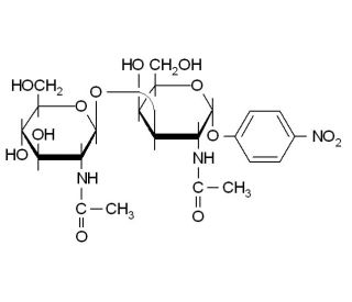 GlcNAc-&beta;-1,3-GalNAc-&alpha;-PNP (CAS 125455-64-3) - chemical structure image