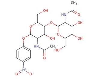 GlcNAc1-b-6GalNAc-&alpha;-PNP (CAS 235752-73-5) - chemical structure image