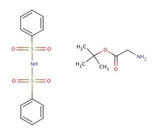 Glycine tert-butyl ester dibenzenesulfonimide salt (CAS 77284-30-1) - chemical structure image