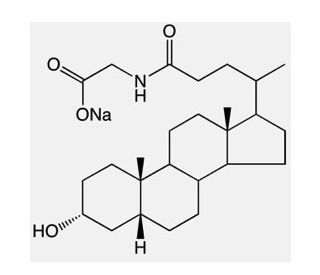 Glycolithocholic acid sodium salt (CAS 24404-83-9) - chemical structure image