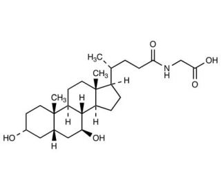 Glycoursodeoxycholic Acid (CAS 64480-66-6) - chemical structure image