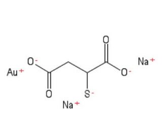 Gold sodium thiomalate - chemical structure image
