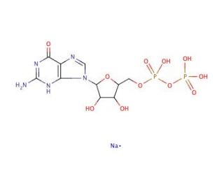 Guanosine 5&prime;-diphosphate sodium salt (CAS 7415-69-2) - chemical structure image