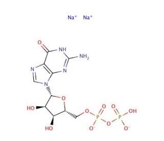 Guanosine 5&prime;-diphosphate disodium salt (CAS 7415-69-2) - chemical structure image