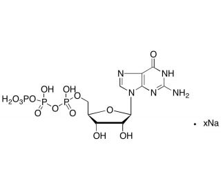 Guanosine 5&prime;-(tetrahydrogen triphosphate) Sodium Salt (CAS 24905-71-3) - chemical structure image