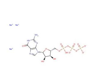Guanosine 5&prime;-triphosphate trisodium salt (CAS 36051-31-7) - chemical structure image
