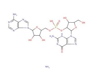Guanylyl(2&prime; 5&prime;)adenosine ammonium salt (CAS 103192-47-8) - chemical structure image