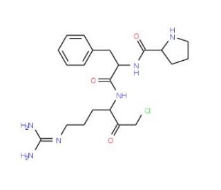 H-D-Pro-Phe-Arg-chloromethylketone (CAS 88546-74-1) - chemical structure image