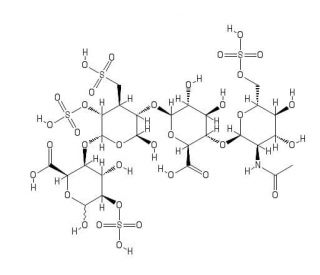 Heparin sodium salt (CAS 9041-08-1) - chemical structure image