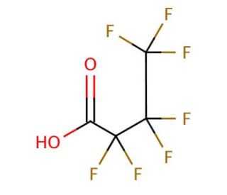 Heptafluorobutyric acid (CAS 375-22-4) - chemical structure image