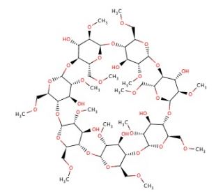 Heptakis(2,6-di-O-methyl)-&beta;-cyclodextrin (CAS 51166-71-3) - chemical structure image