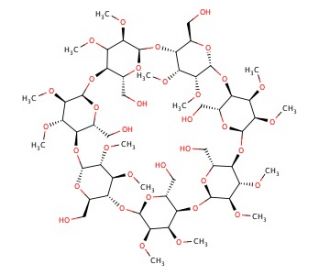 Heptakis(2,3-dimethyl)-&beta;-cyclodextrin (CAS 123155-05-5) - chemical structure image