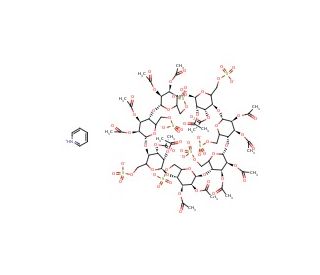 Heptakis(6-O-sulfo)-&beta;-cyclodextrin Tetradecaacetate Heptapyridium Salt (CAS 196398-65-9) - chemical structure image
