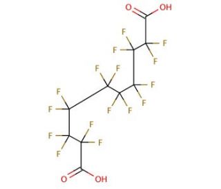 Hexadecafluorodecanedioic acid (CAS 307-78-8) - chemical structure image