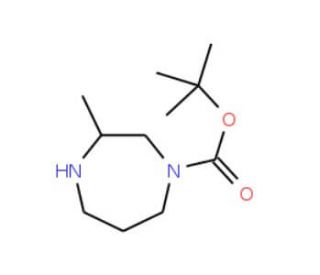 Hexahydro-2(S)-methyl-4-(t-butoxycarboxyl)-1,4-diazepine (CAS 194032-32-1) - chemical structure image