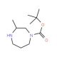 Hexahydro-2(S)-methyl-4-(t-butoxycarboxyl)-1,4-diazepine (CAS 194032-32-1) - chemical structure image