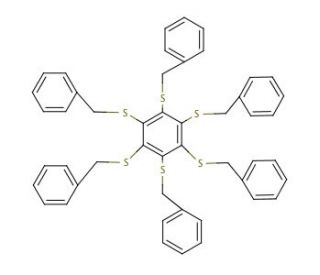Hexakis(benzylthio)benzene (CAS 127022-77-9) - chemical structure image