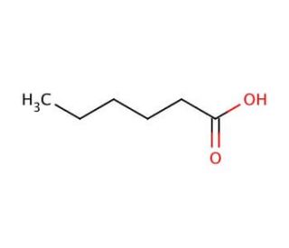 Hexanoic acid (CAS 142-62-1) - chemical structure image