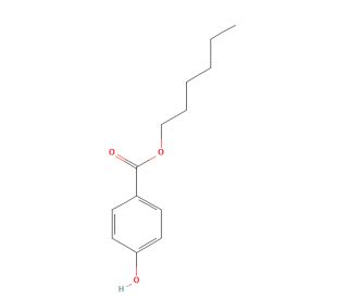 Hexyl 4-Hydroxybenzoate (CAS 1083-27-8) - chemical structure image