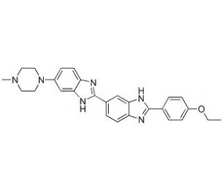 Hoechst 33342 trihydrochloride (CAS 23491-52-3) - chemical structure image 