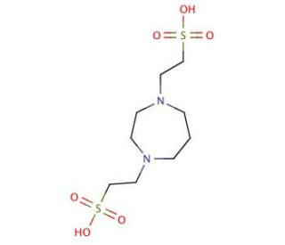 Homopiperazine-1,4-bis(2-ethanesulfonic acid) (CAS 202185-84-0) - chemical structure image