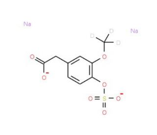 Homovanillic Acid Sulfate Sodium Salt-d3 (CAS 38339-06-9 (unlabeled)) - chemical structure image