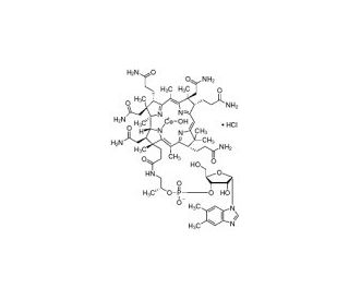 Hydroxocobalamin hydrochloride (CAS 58288-50-9) - chemical structure image